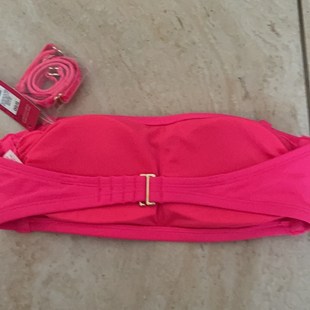 NWT XHILARATION BANDEAU SWIM TOP - Picture 3 of 3